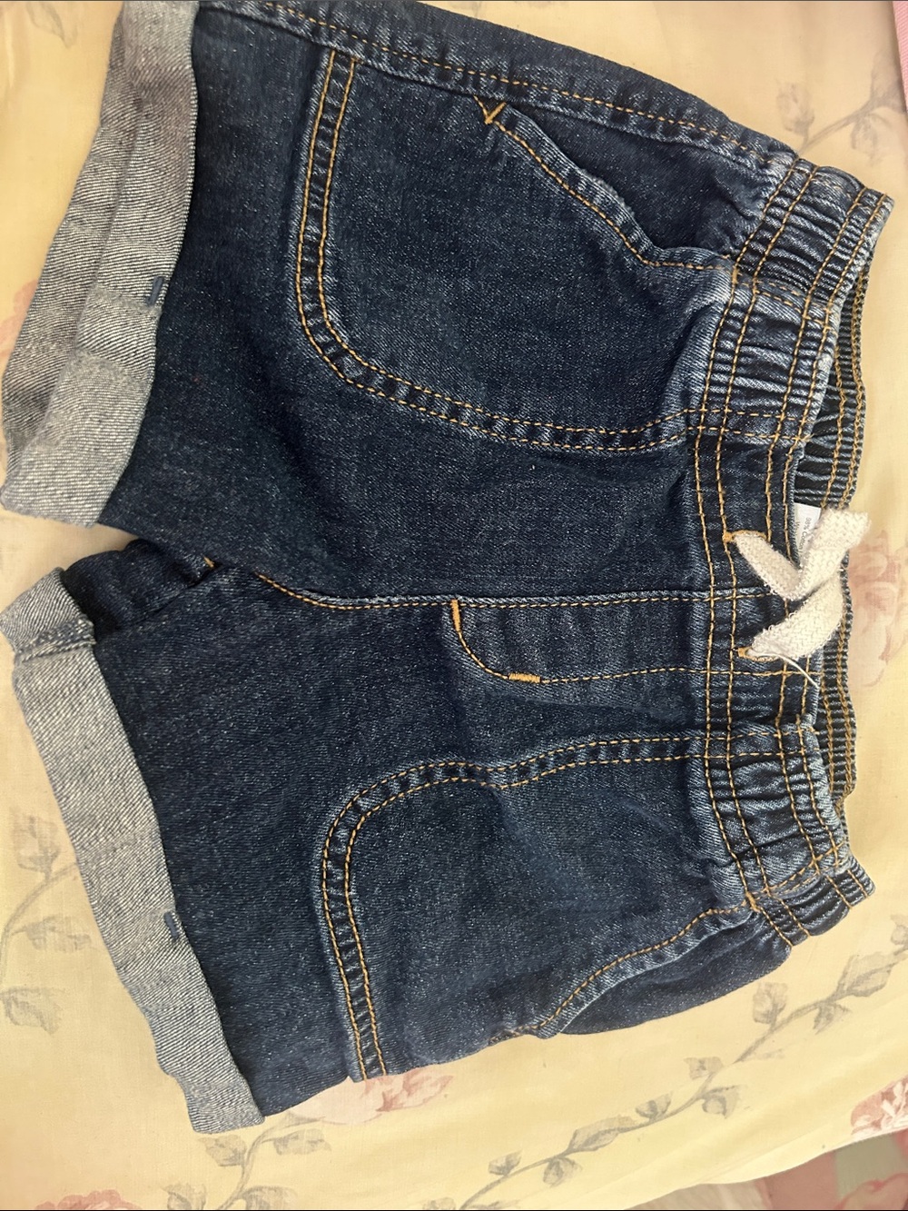 jumping beans Dark Blue Denim Shorts with Drawstring